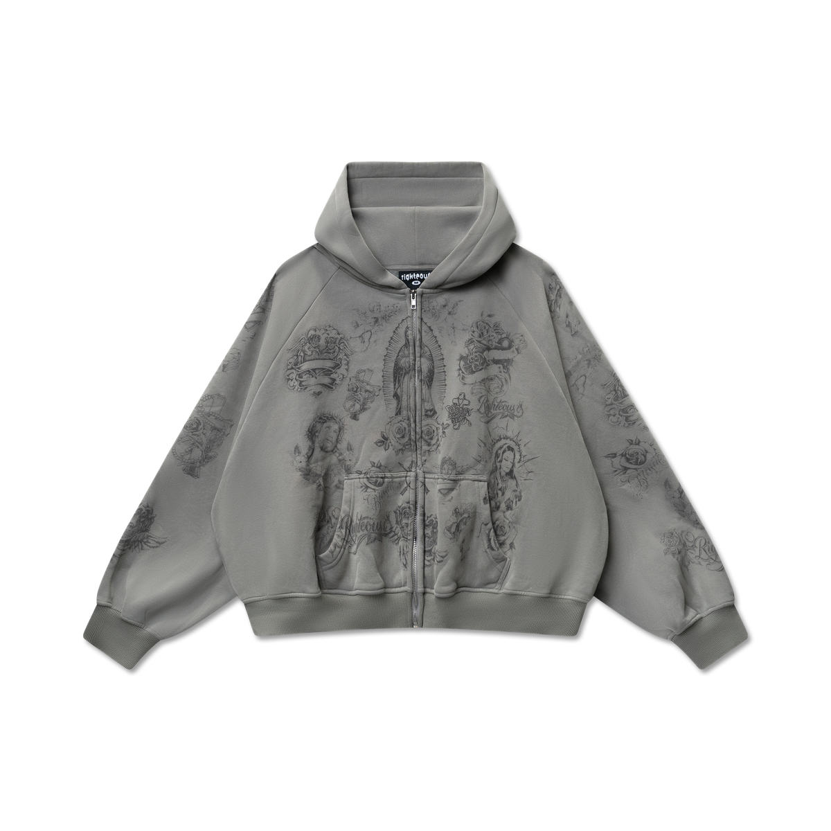 We Are Righteous Mother of Mercy Zip Up Hoodie