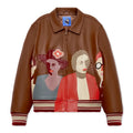 Kidsuper Patchwork Portraits Leather Varsity Jacket