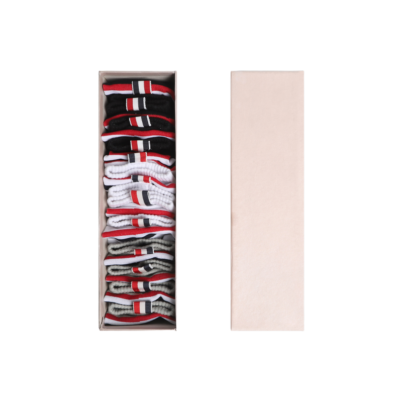 Horizontal striped cotton socks