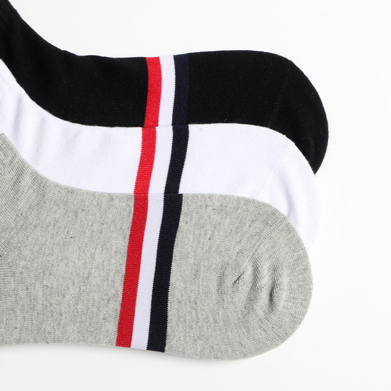 Horizontal striped cotton socks