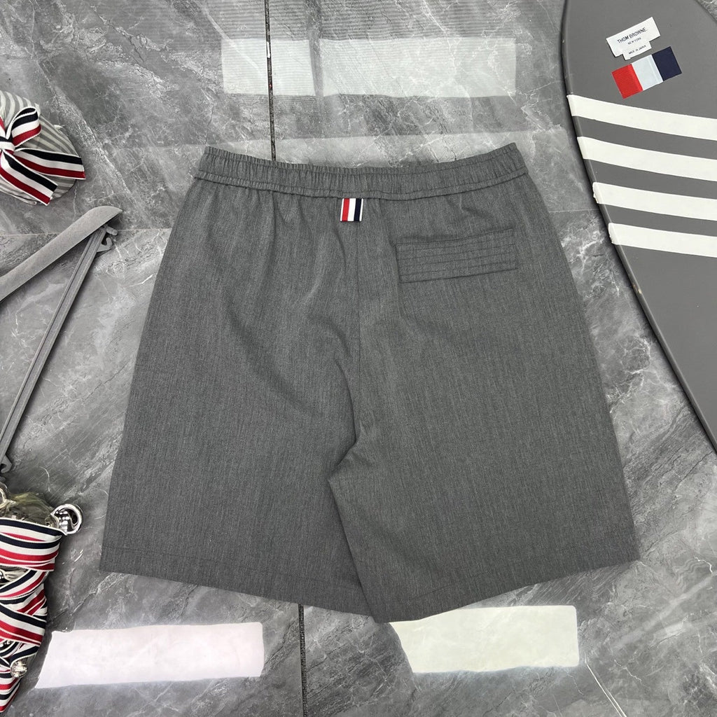 Thom Browne Solid Color Drawstring Casual Shorts
