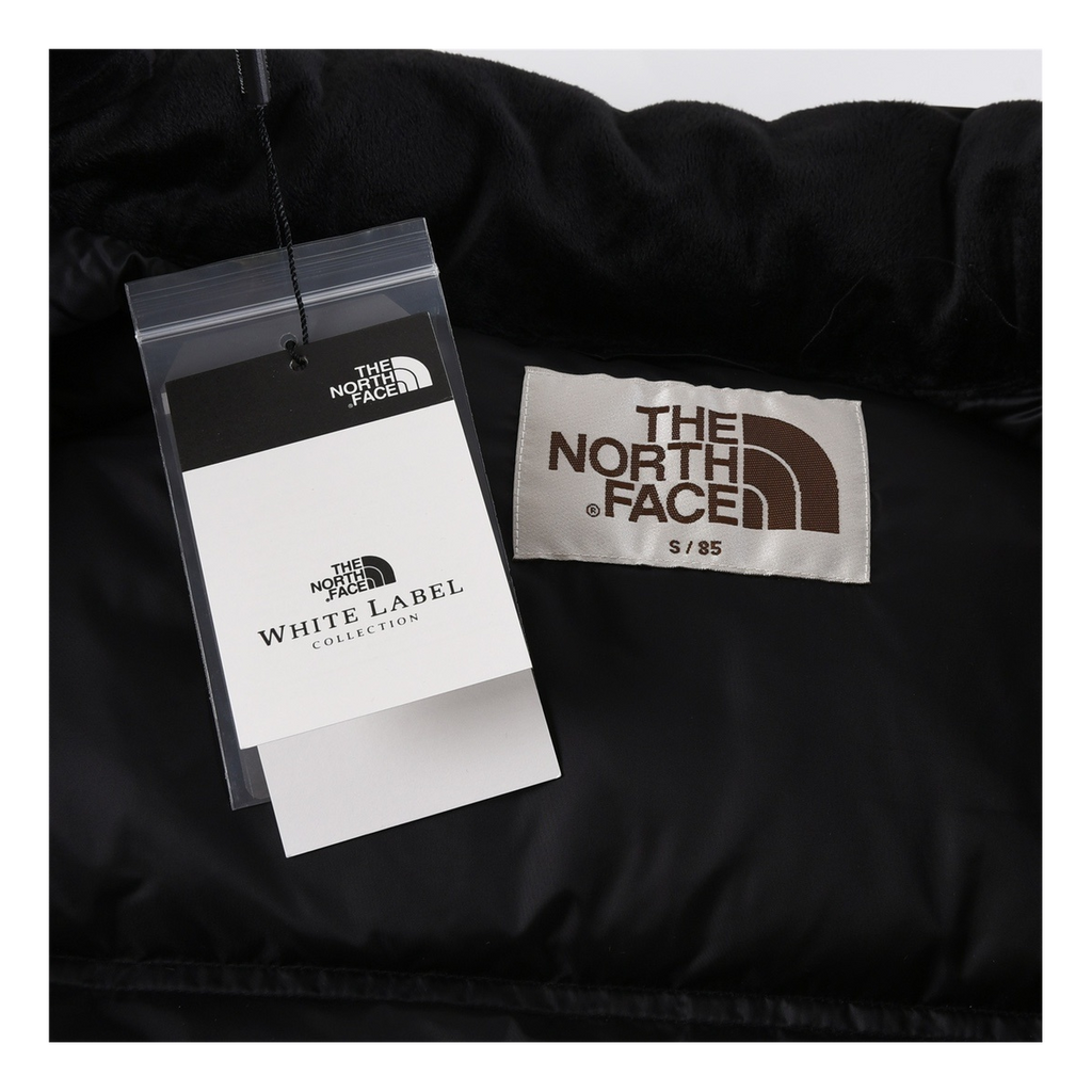 The North Face Nuptse Cropped Puffer Jacket in Black