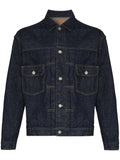 Orslow contrast-stitched denim jacket