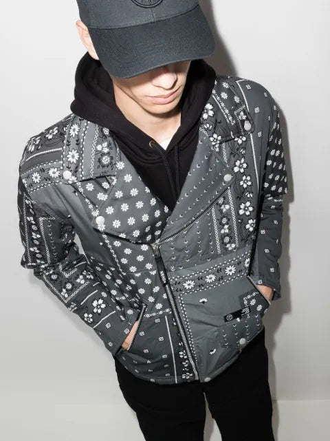 Neighborhood bandana-print biker jacket