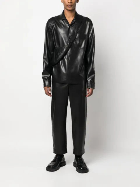 Nanushka coated-finish shirt jacket