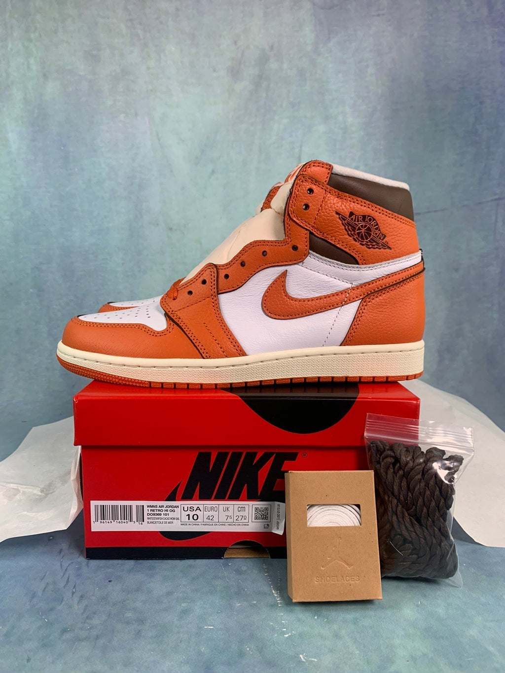 Air Jordan 1 High White-Orange Unisex Sneakers