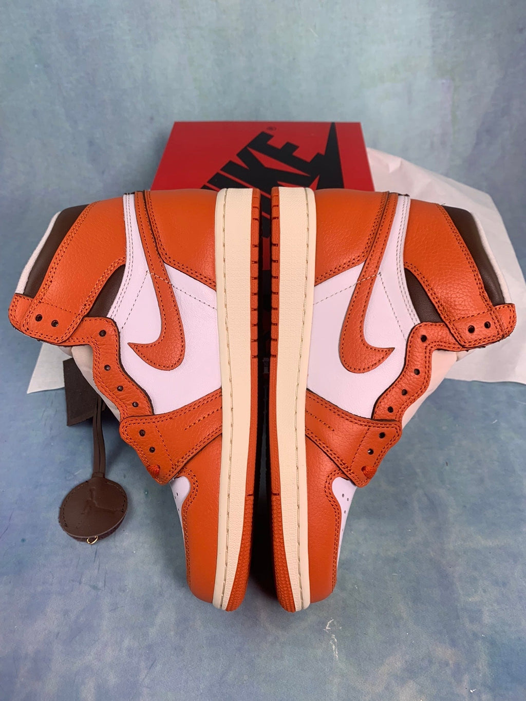 Air Jordan 1 High White-Orange Unisex Sneakers