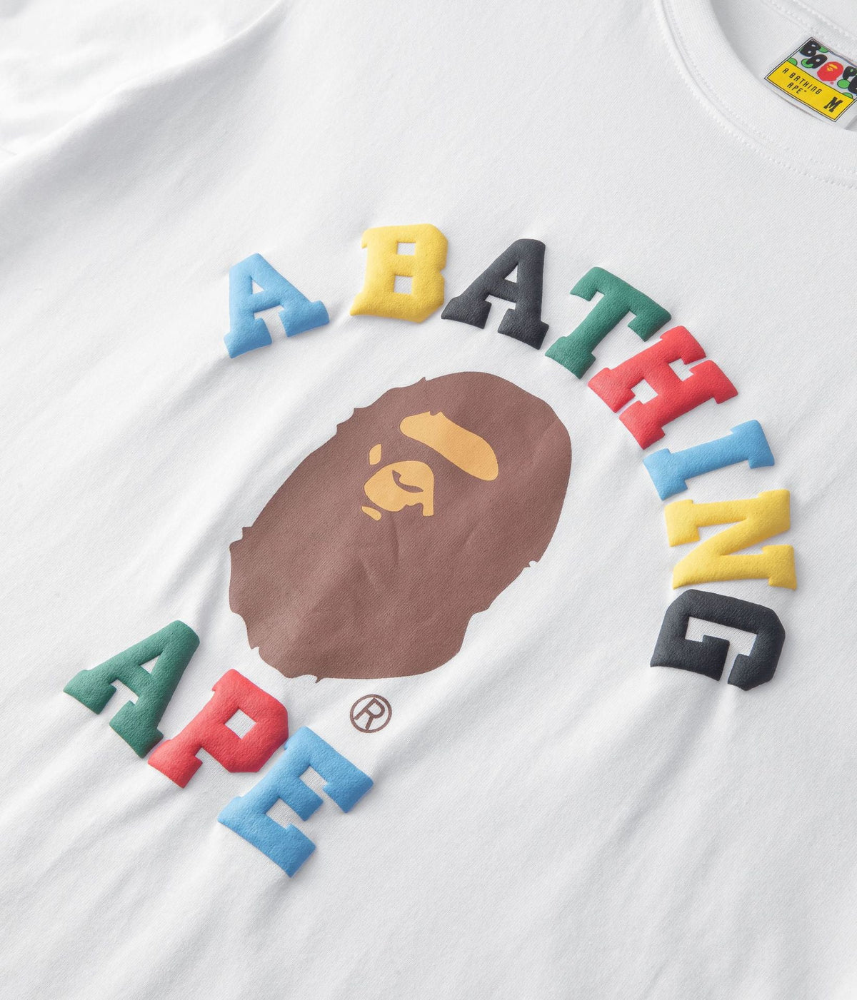 BAPE Color Camo College Ape Head Men's T-Shirt - Black
