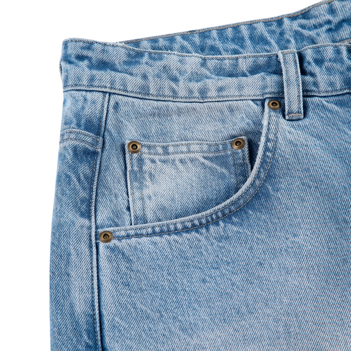 "yasmin v3" Jorts blue updated fit
