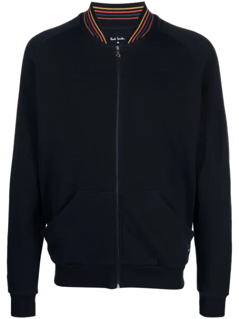 Paul Smith cotton 'Artist Stripe' zip lounge top