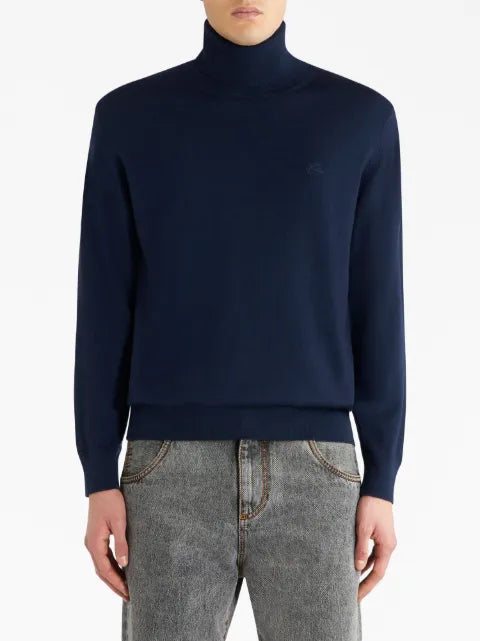 ETRO roll-neck virgin wool jumper