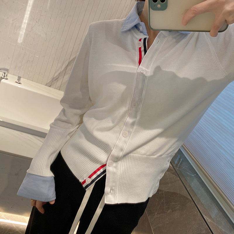 Thom Browne Ladies fake two piece cardigan
