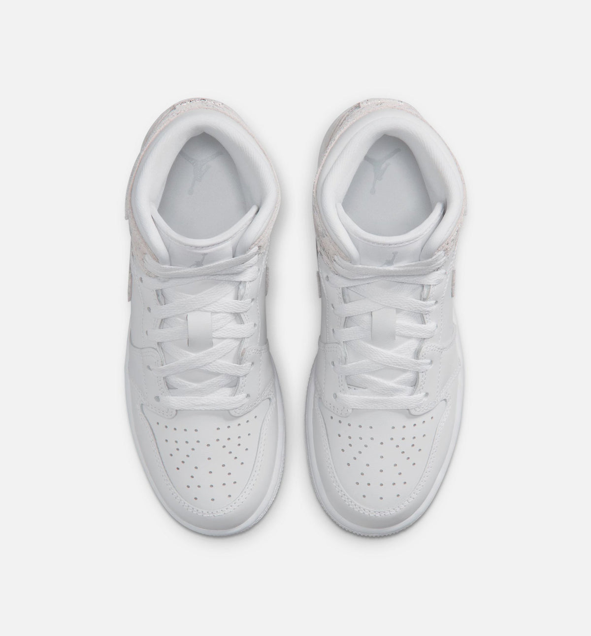 Air Jordan 1 Mid SE Big Kids' Lifestyle Shoes - White/Field Silver