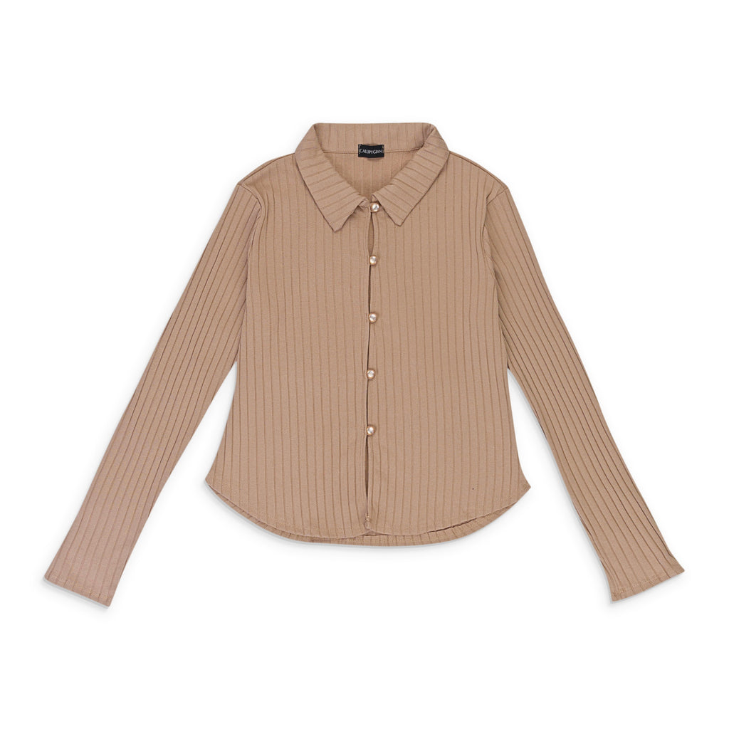 KEYHOLE TAN CARDIGAN