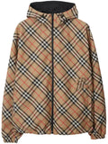 Burberry Check reversible zip-front hooded jacket