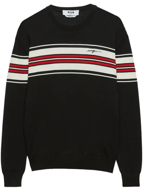 MSGM chest stripe jumper