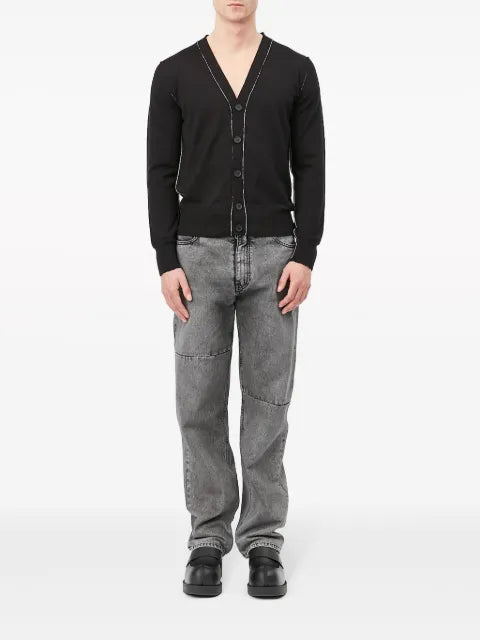 MM6 Maison Margiela single-stitch fine-knit cardigan