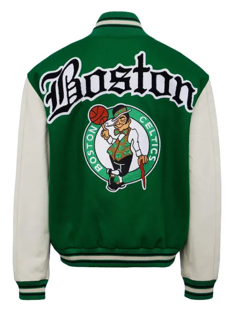 Jeff Hamilton Boston Celtics colour-block bomber jacket