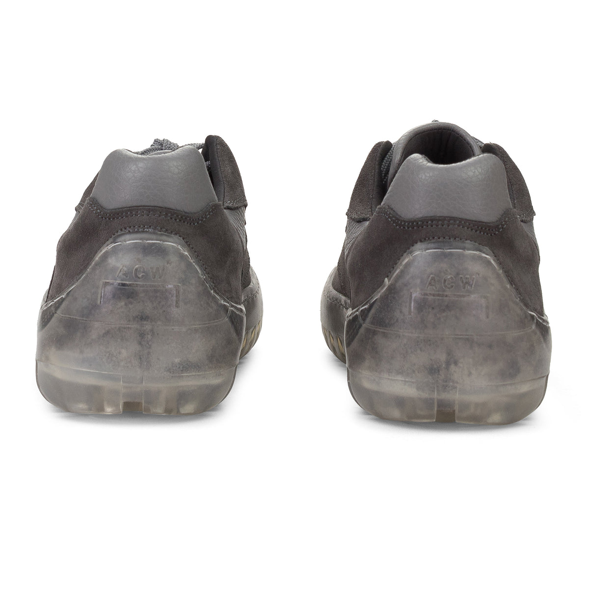 GREY LEATHER/WRAP SOLE SNEAKERS