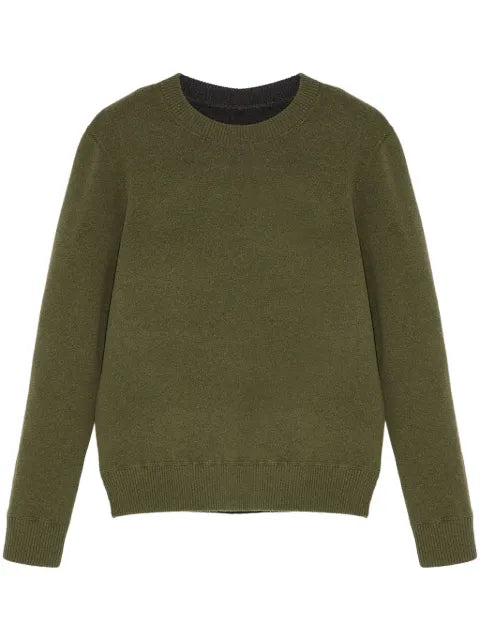 Yves Salomon two-tone reversible knit jumper