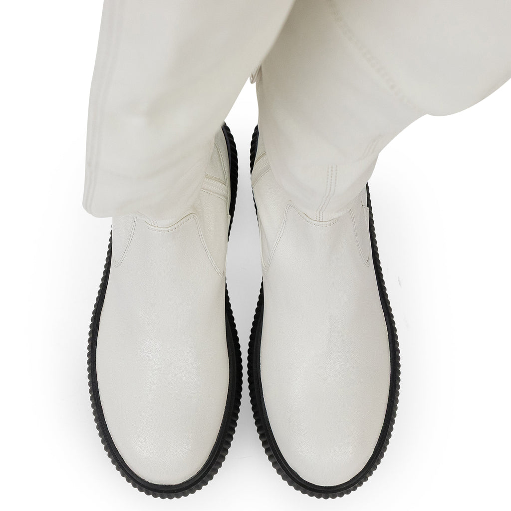 WHITE ARPEGE HIGH OVER THE KNEE BOOTS