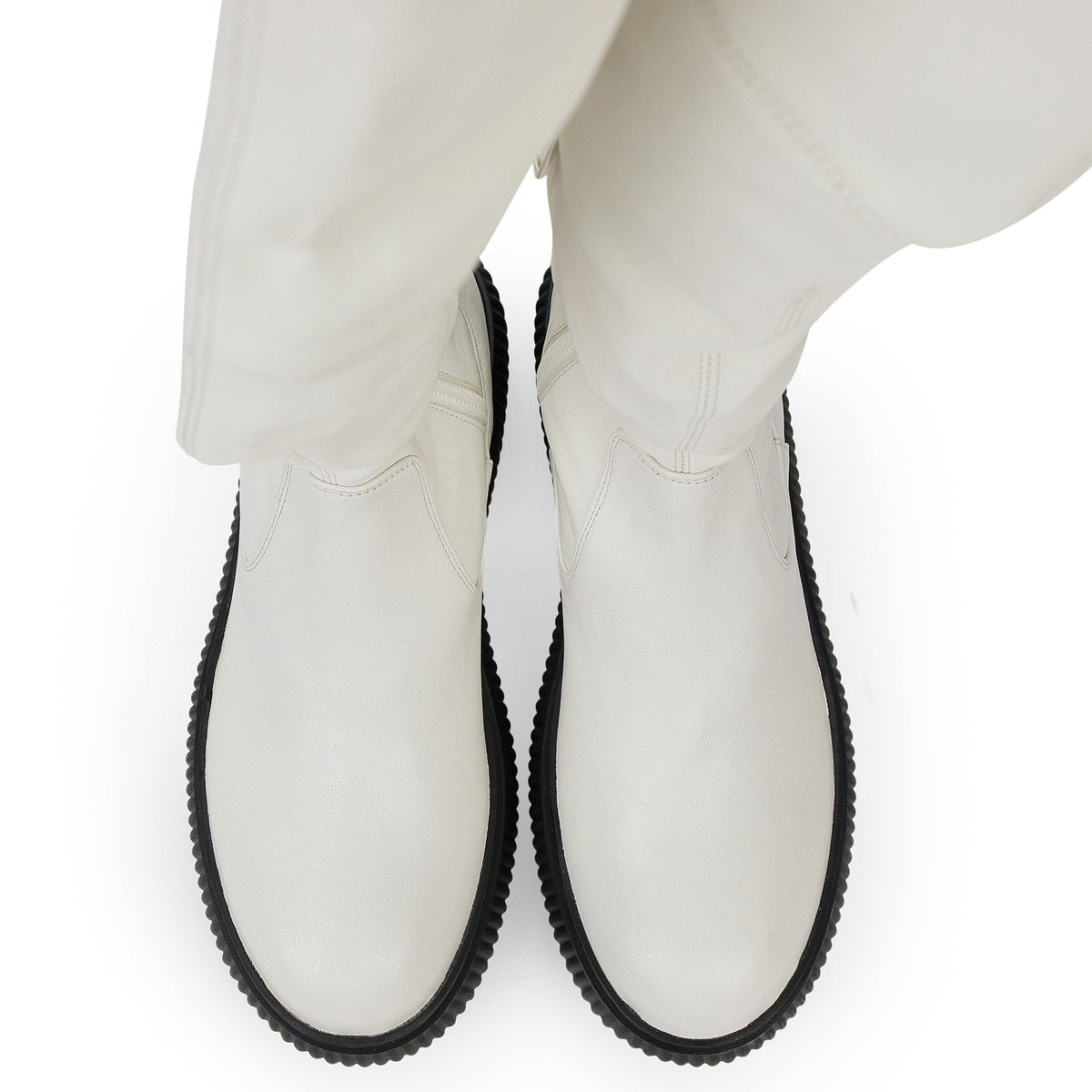 WHITE ARPEGE HIGH OVER THE KNEE BOOTS