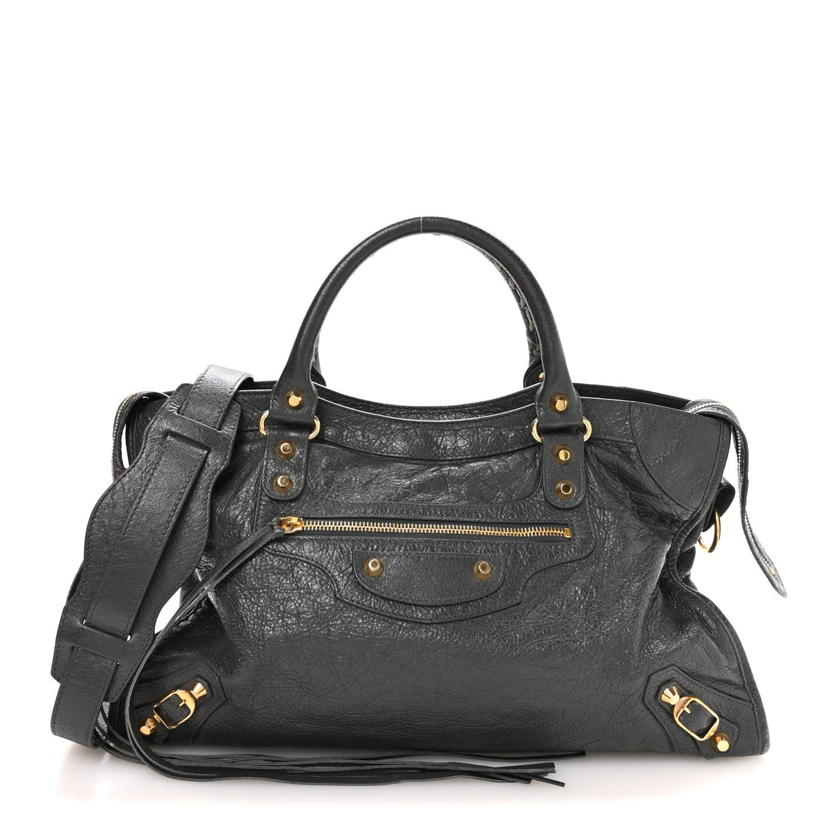 Agneau Classic Gold Hardware City Gris Fossile