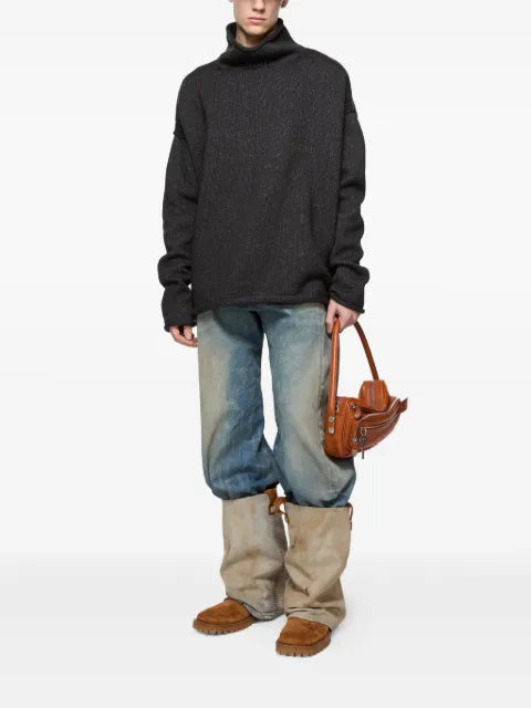 Acne Studios embroidered-logo high-neck sweater
