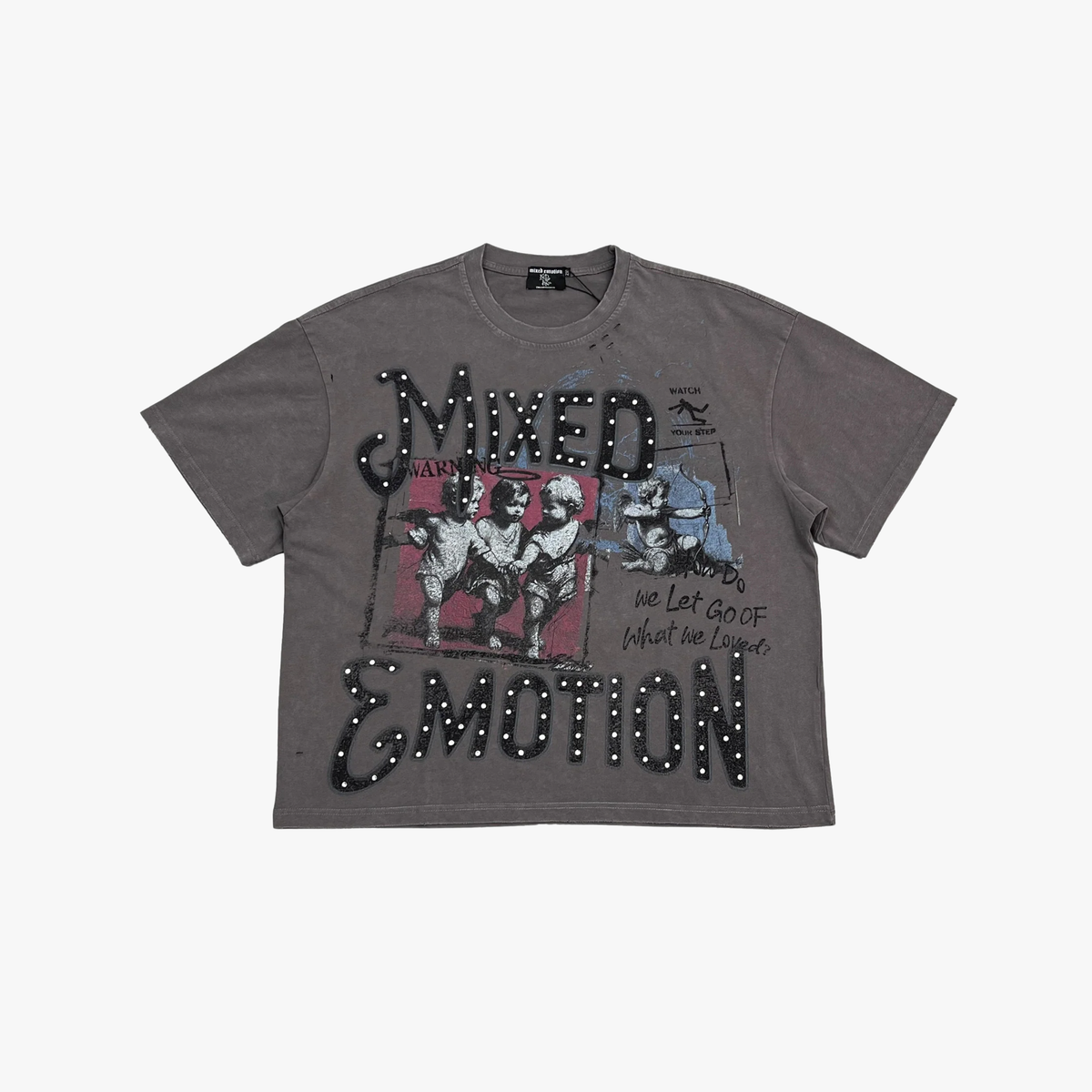 Mixed Emotion Friends Grey Tee
