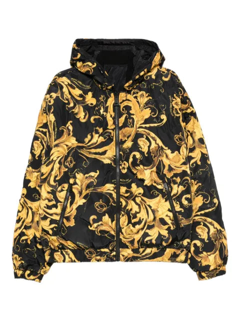 Versace Jeans Couture baroque-print hooded jacket