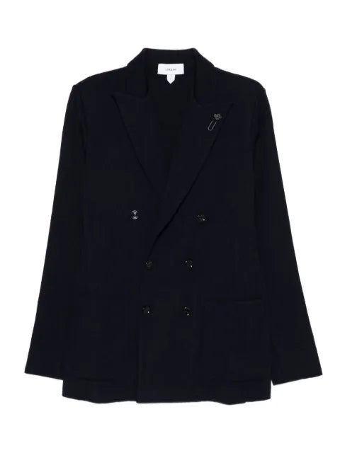 Lardini double-breasted patch-pocket jacket