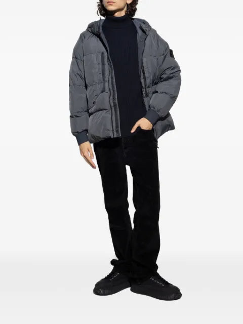 Stone Island logo-patch roll-neck sweater