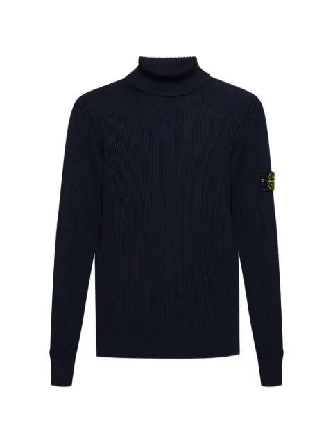 Stone Island logo-patch roll-neck sweater