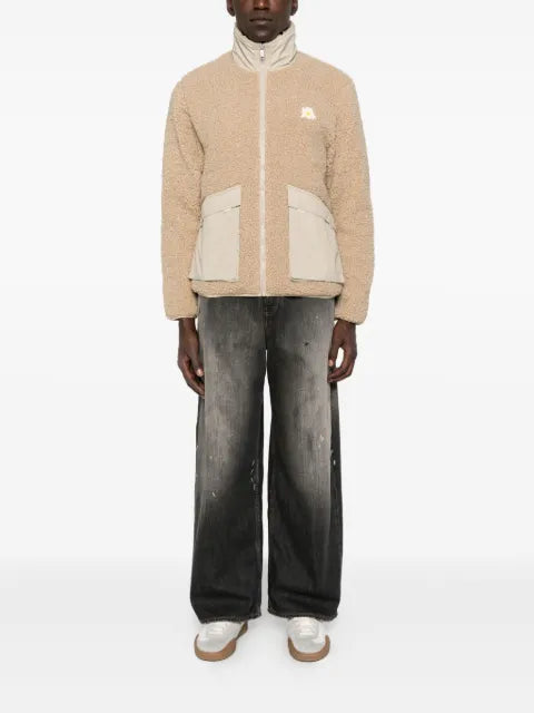 Autry daisy-embroidered fleece jacket