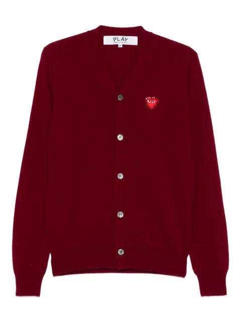 Comme Des Garçons Play logo-patch cardigan