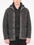 Label Under Construction hooded buttoned hoodie