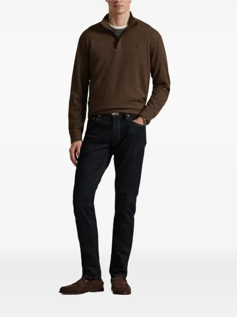 Polo Ralph Lauren herringbone half zip sweater