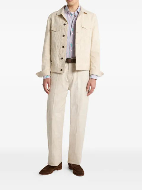 ETRO jacquard paisley denim jacket