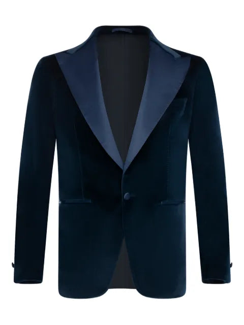 FRANZESE COLLECTION peak-lapels velvet blazer
