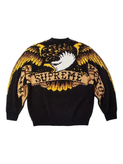 Supreme x ANTIHERO logo-detail sweater