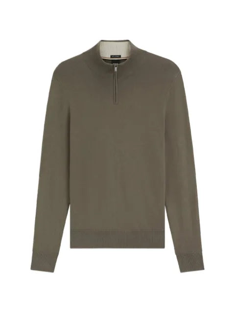 BOSS zip-up high-neck sweatshirt