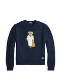 Ralph Lauren Purple Label bear-appliqué crew-neck sweater