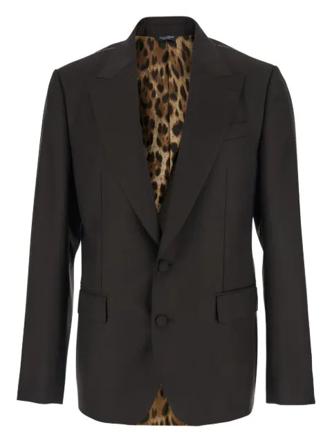 Dolce & Gabbana single-breasted Sicilia light jacket in light wool