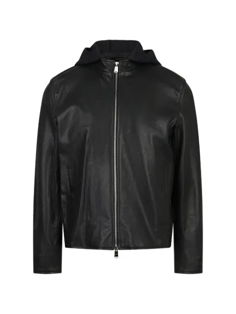DONDUP hooded leather jacket