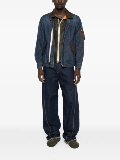 sacai button front pocket jacket