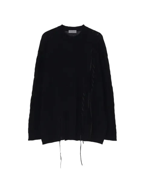 Yohji Yamamoto distressed crew-neck sweater