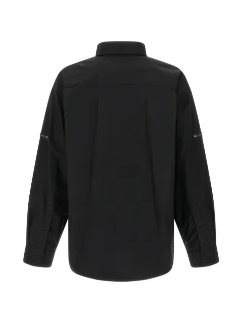 Balenciaga button-fastening cotton shirt jacket