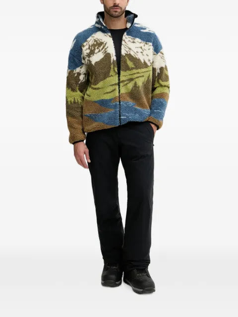 PICTURE Hafdals landscape-print fleece sweater