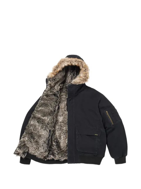 Supreme zip-up hooded jacket