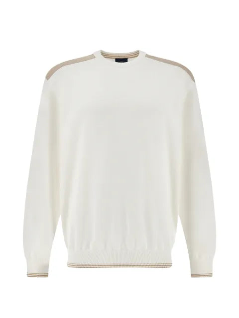 Paul & Shark crew-neck panelled sweater